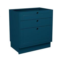 Balcão de Cozinha sem Tampo Évora 3 GV Azul Orion - Modern