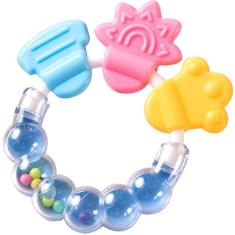 Mordedor Diverte Redondo de Silicone com Chocalho