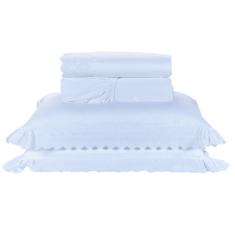 Jogo de Lençol Cama Queen 4 peças 100% Algodão Egípcio 400 Fios Venetto