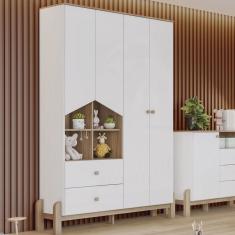 Guarda-roupa 4 Portas 2 Gavetas Ternura