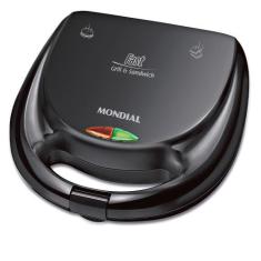 Sanduicheira Mondial Fast Grill E Sandwich S-12 750W 220V, Preto, 220V