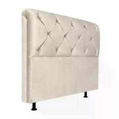 Cabeceira Casal 140Cm Barbara Suede Marfim Id Suede Marfim