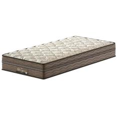 Colchão Solteiro Oregon Com Euro Pillow E Molas Prolastic Light 24X88X188 Cm Probel Bege Com Marrom