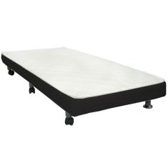 Cama Auxiliar D28 Solteiro Bordado Nero Black (79x171x11) - Ortobom