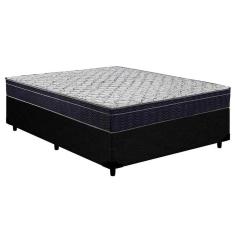 Cama Box Casal: Colchão Anatômico Ortobom D45-ep Airtech 150 OrtopilowBase Courano Black(138x188)