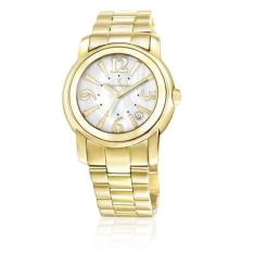 Relógio De Pulso Jean Vernier Analógico Dourado Jv01006