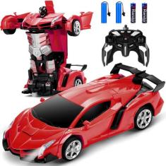 Carro de controle remoto Dolanus Transform Robot RC com baterias