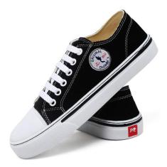 Tenis Feminino Polo All Original Estilo Novidade Cano Baixo, Preto, 38