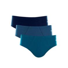 Kit com 3 cuecas slip mash 010.20, Azul, GG