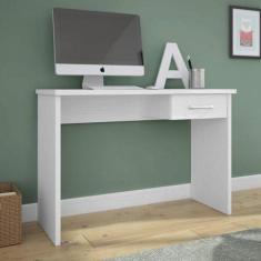 Escrivaninha Mesa Escritório Gávea com Gaveta 1 Gaveta 127cm Branco Wh
