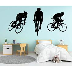Adesivo de Parede Kit 3 Bicicletas tamanho 100cmx48cm total