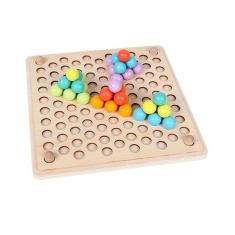 Jogos de madeira GOTS Set Dots Shuttle Beads Jogos de tabuleiro (One Siz