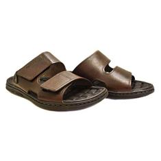 Chinelo Pegada Masculino Couro Marrom 131283