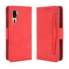 Capa com compartimento para cartão para Sharp Simple Sumaho 5, capa flip de couro para Sharp Simple Sumaho 5, capa magnética retrô para celular, capa carteira com compartimentos para cartão