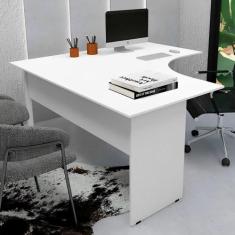 Mesa Escrivaninha em L 160cm x 60cm Pés Painel F5 Office - F5 Office G