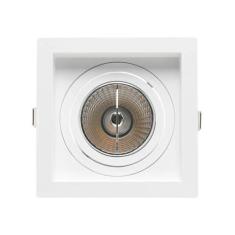 Spot de Embutir Quadrado Recuado AR70 Branco Save Energy