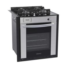 Fogão A Gás De Embutir 4 Bocas Gaudi Prisma Vitreo Bl Inox Bivolt - Venax