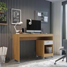 Mesa Para Computador Ambiente Giga Cinamomo Off White - Valdemóveis