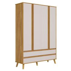 Guarda Roupa Retro Théo 04 portas MDF Moveis Peroba