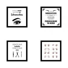 Kit 4 Quadros Decorativos Em Mdf Designer De Sobrancelhas 04