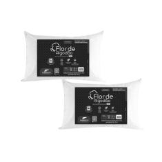 Kit 2 Travesseiros Flor de Algodão Macio - Fibrasca