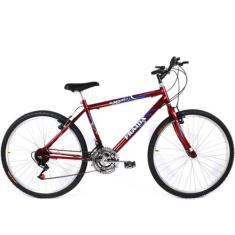 Bicicleta Masculina Aro 26 Mountain Bike - Cor Vermelha - Fraida