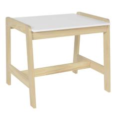 Mesa Infantil em Madeira Maciça/MDF Castelo Casatema Marroml/Branco