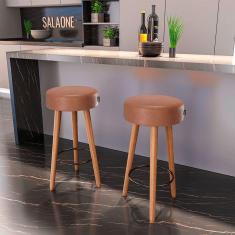Kit 2 Banquetas Londres Cor Café - Speciale Home