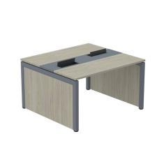 Mesa de Plataforma Dupla para 2 Pessoas Corporativa 140X120/2P Nogueira casblanca/Grafito