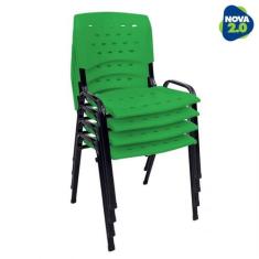 Kit 4 Cadeiras Igreja Recepção Salão Escritorio LG Flex - LG FLEX CADE