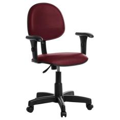 Cadeira de Escritório Executiva Com Braço RJ Bordô - GoldFlex