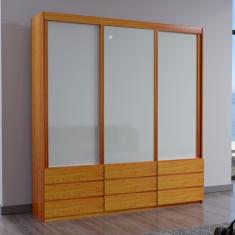 Guarda-Roupa ECO 07 100% MDF 3 Portas 9 Gavetas Bom Pastor
