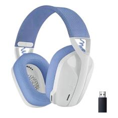 Headset Gamer Logitech G435 Wireless Bluetooth Branco/rosa