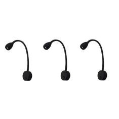 Kit 3 Arandela Movel Preta Led 3W 3000K  Leitura Ali29