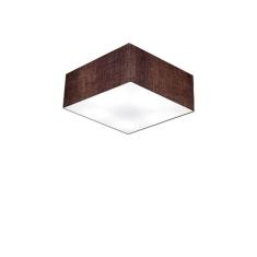 Plafon Quadrado Vivare Md-3000 Cúpula Em Tecido 12/25x25cm - Bivolt Café 127/220v