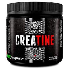 Darkness - Creatina 100% Pura Creapure - Creatina em Pó - Suplementação Alimentar Sem Glúten e Sem Açúcar, Energia e Ganho Muscular, Sem Sabor - 200g