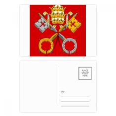 Cartão postal com emblema nacional da Cidade do Vaticano da Europa, cartão de agradecimento