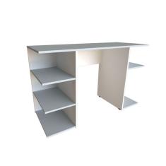 Mesa Gamer KitCubos Branca e Cinza Cristal