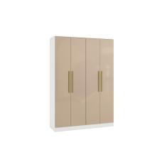 Guarda-roupa 4 Pts 2 Gvts Kappesberg Adapt Branco-macadâmia