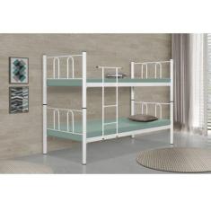 Beliche Paris de Aço Solteiro - KLM Móveis, Branco