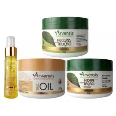 Kit Arvensis Cronograma Capilar Mascaras E Óleo Finalizador