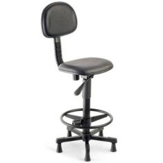 Cadeira Secretária Base Caixa Linha Square Preto - Design Office