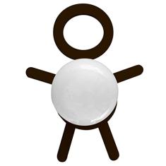 Abajur Stickman, Cromalux, 500102, 9 W, Branco/Preto