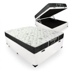 Cama Box Com Baú Viúva + Colchão De Molas - Probel - Prodormir Sleep Black 128x188x64cm