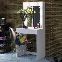 Penteadeira Camarim Lavínia para 7 Lâmpadas 1 Gaveta Branco - Politorn