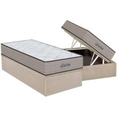 Conjunto Box Baú Solteiro: Colchão Espuma Orthoflex D45 Genova + Base 