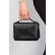 Bolsa pequena tiracolo de couro liso Deise-Feminino