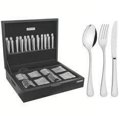 Faqueiro Tramontina Zurique em Aço Inox com Estojo de Madeira 101 Peças