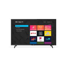 Smart Tv Led 32 Polegadas Aoc Roku HD com Wi-Fi Entradas HDMI e USB - Preto