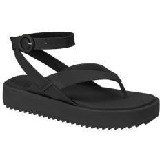Sandália Moleca Feminina Flatform Napa Turim Casual Cor:Preto;Tamanho:36